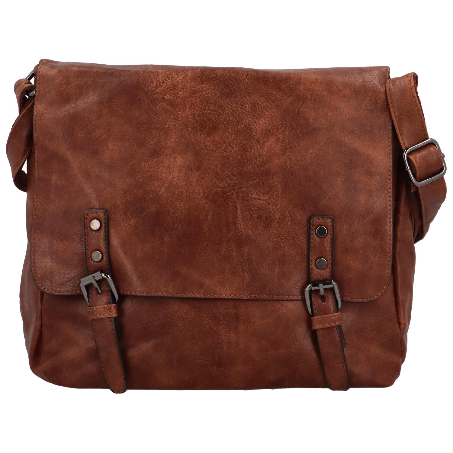 Trendy dámská koženková crossbody kabelka Alevtina,  coffee