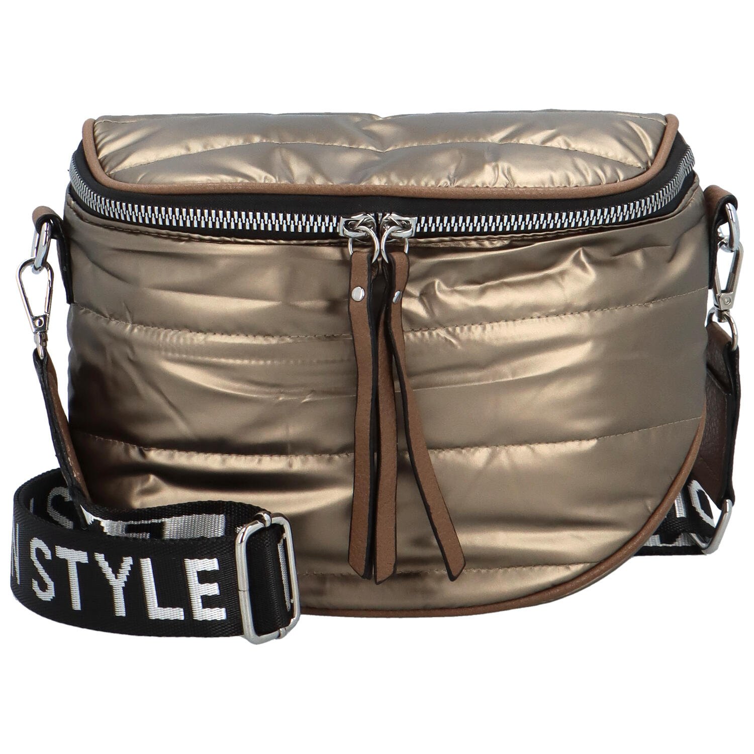 Módní dámská textilní crossbody/ledvinka Chaneys, khaki