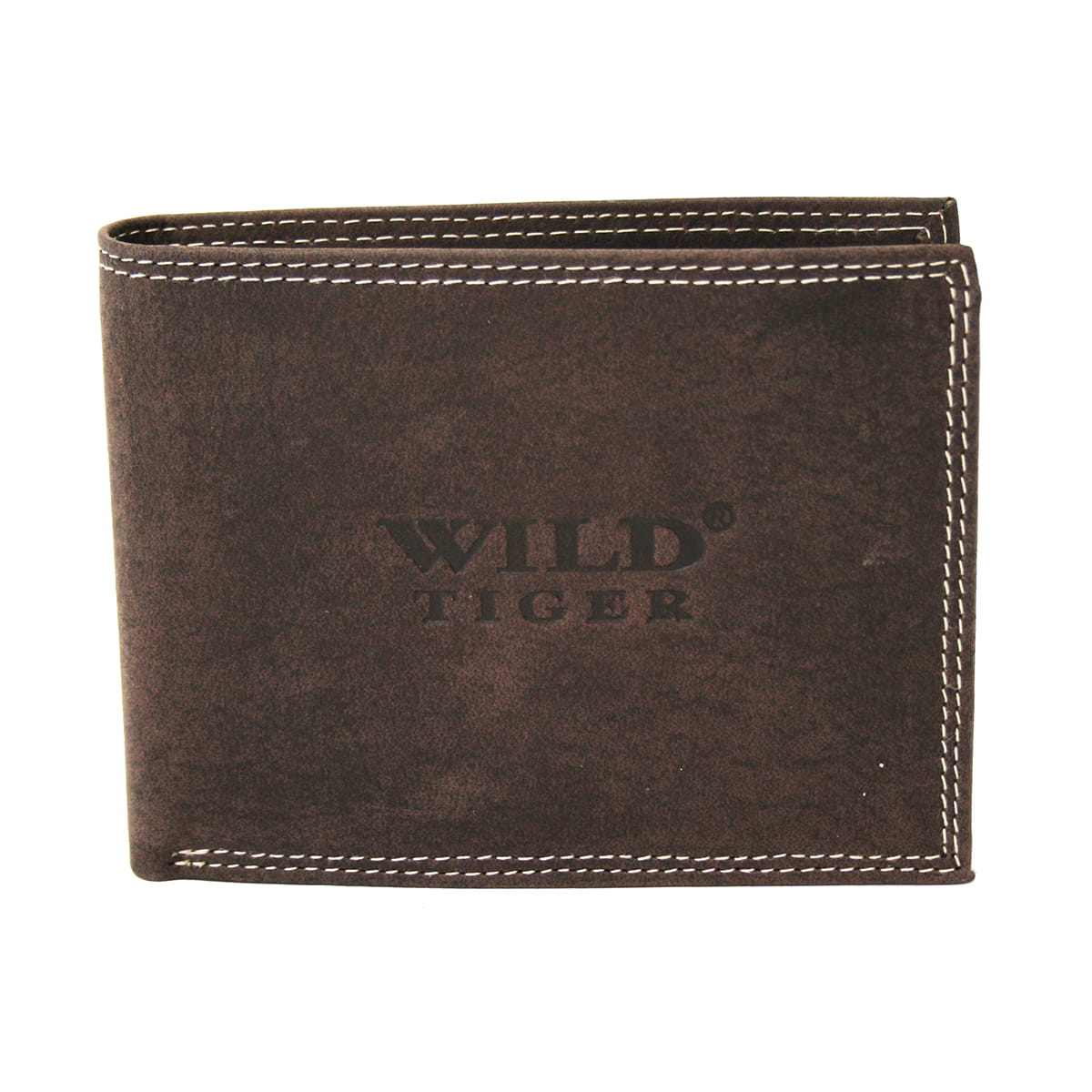 Pánská kožená peněženka na šířku Wild Tiger Tamarr, tmavě hnědá