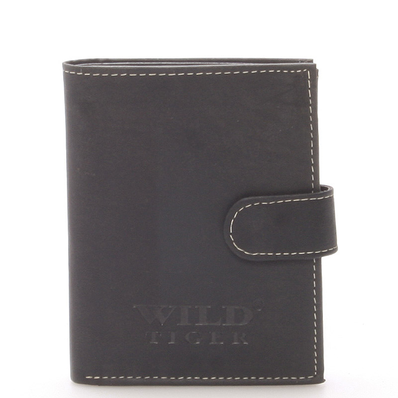 Pánská kožená peněženka  WILD Amazons, tmavě šedá