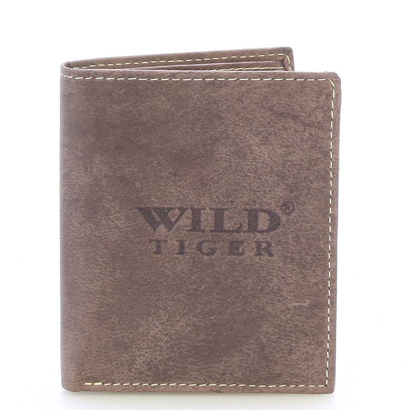 Pánská kožená peněženka hňedá WILD tiger