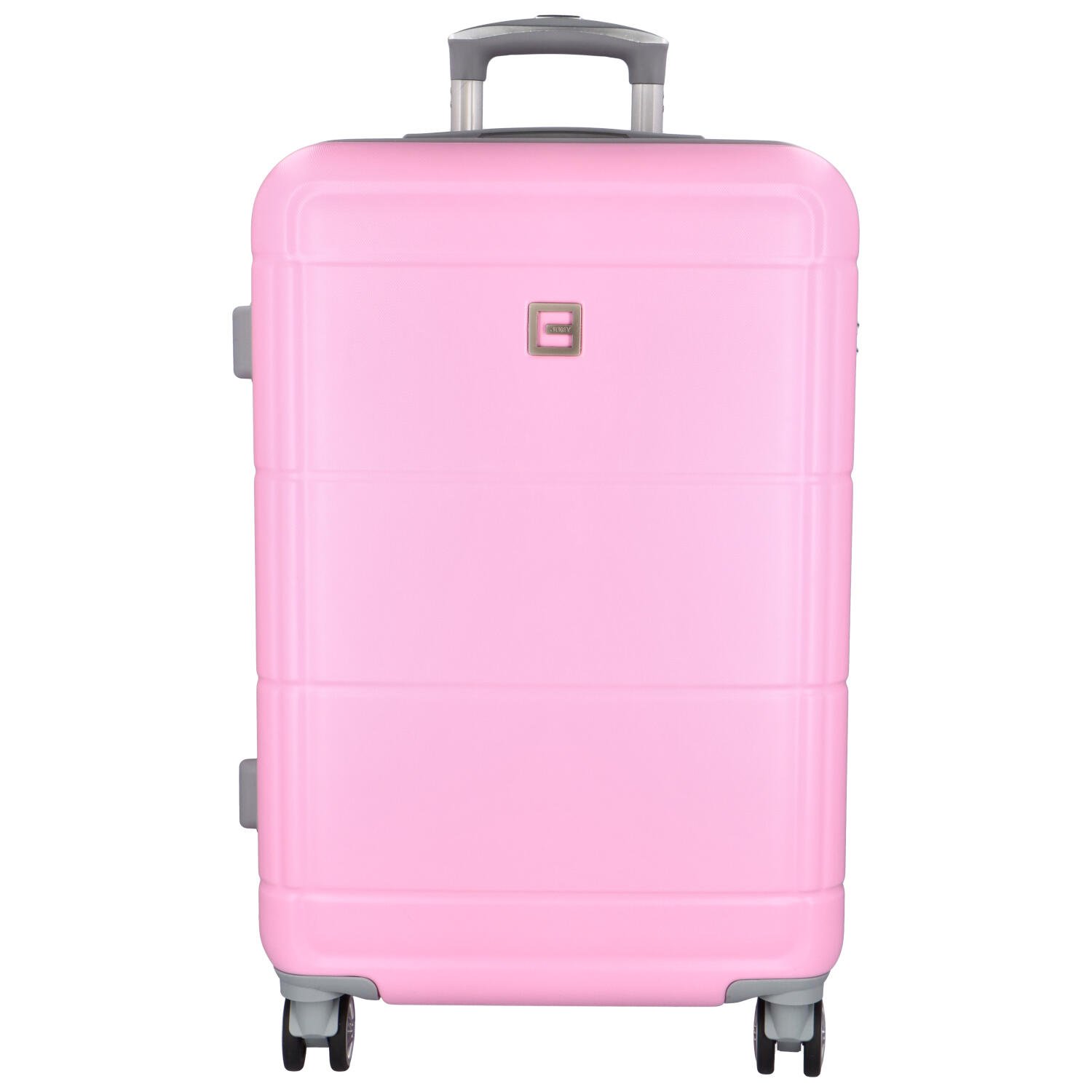 Cestovní plastový kufr Gothard velikost M, růžový