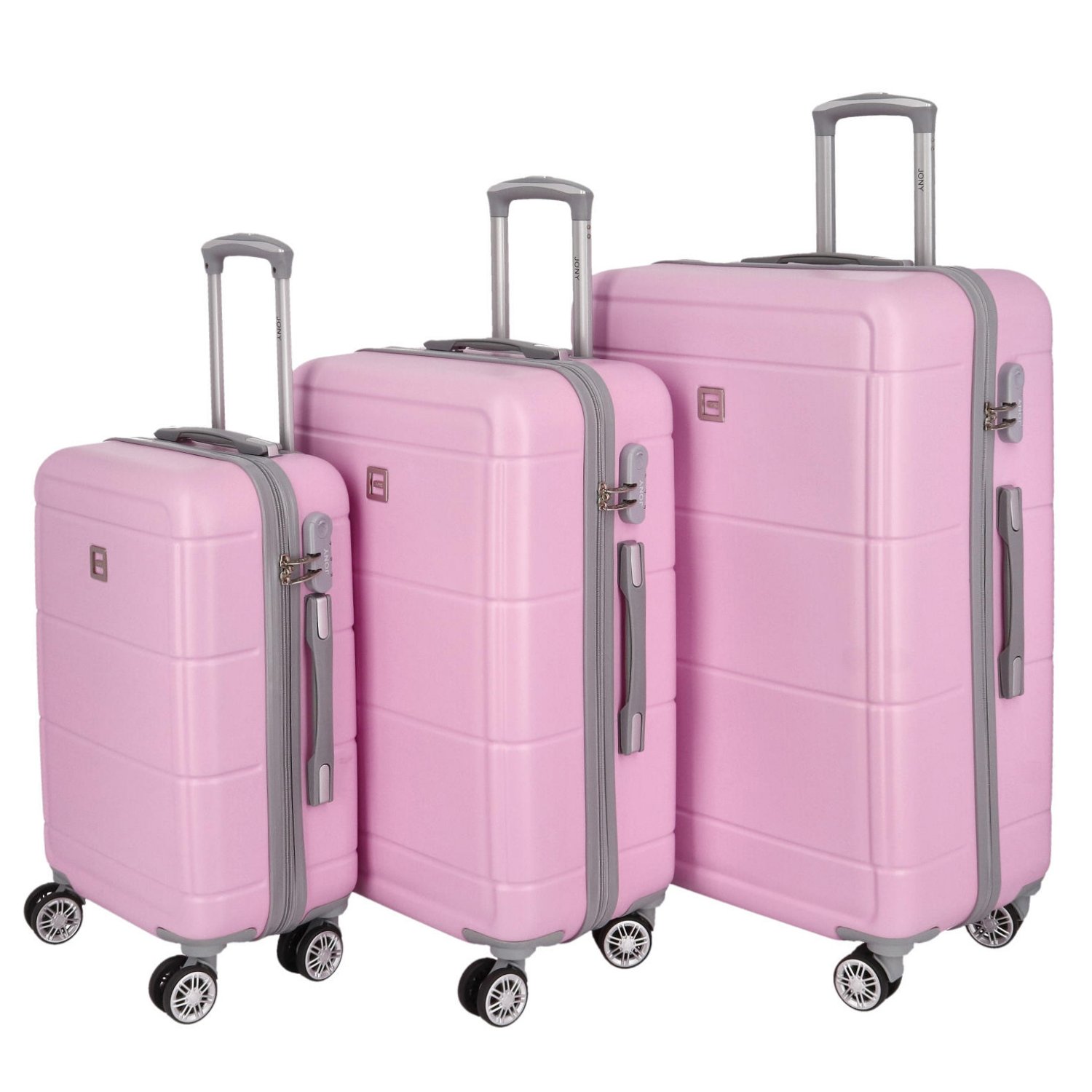 Cestovní plastový kufr Gothard SADA, růžový