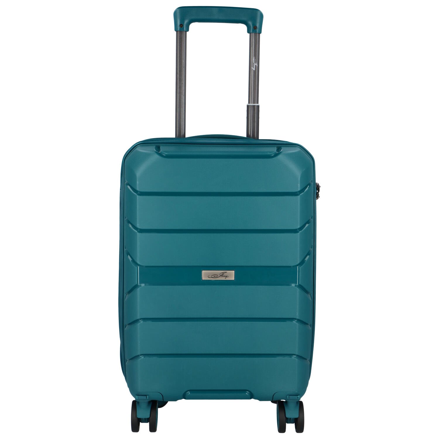 Cestovní plastový kufr Franco velikosti XS, modrozelený