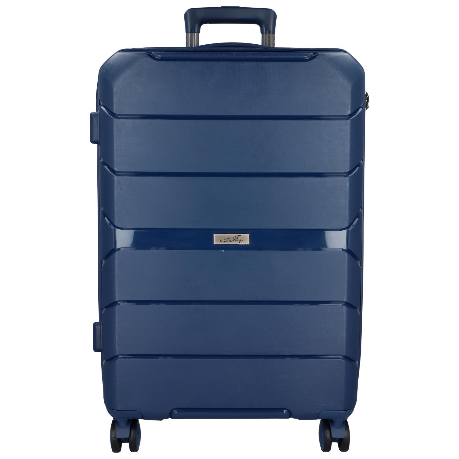 Cestovní plastový kufr Franco velikosti M, modrý