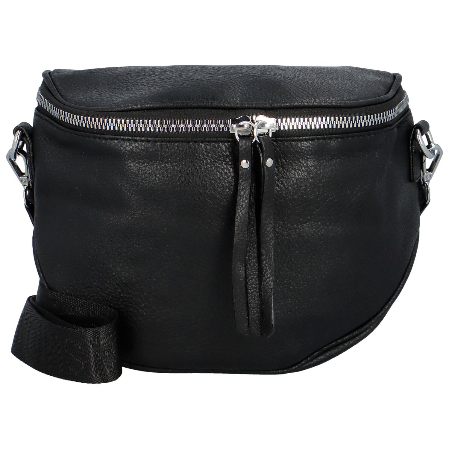 Módní dámská koženková ledvinka/crossbody Andrés, černá