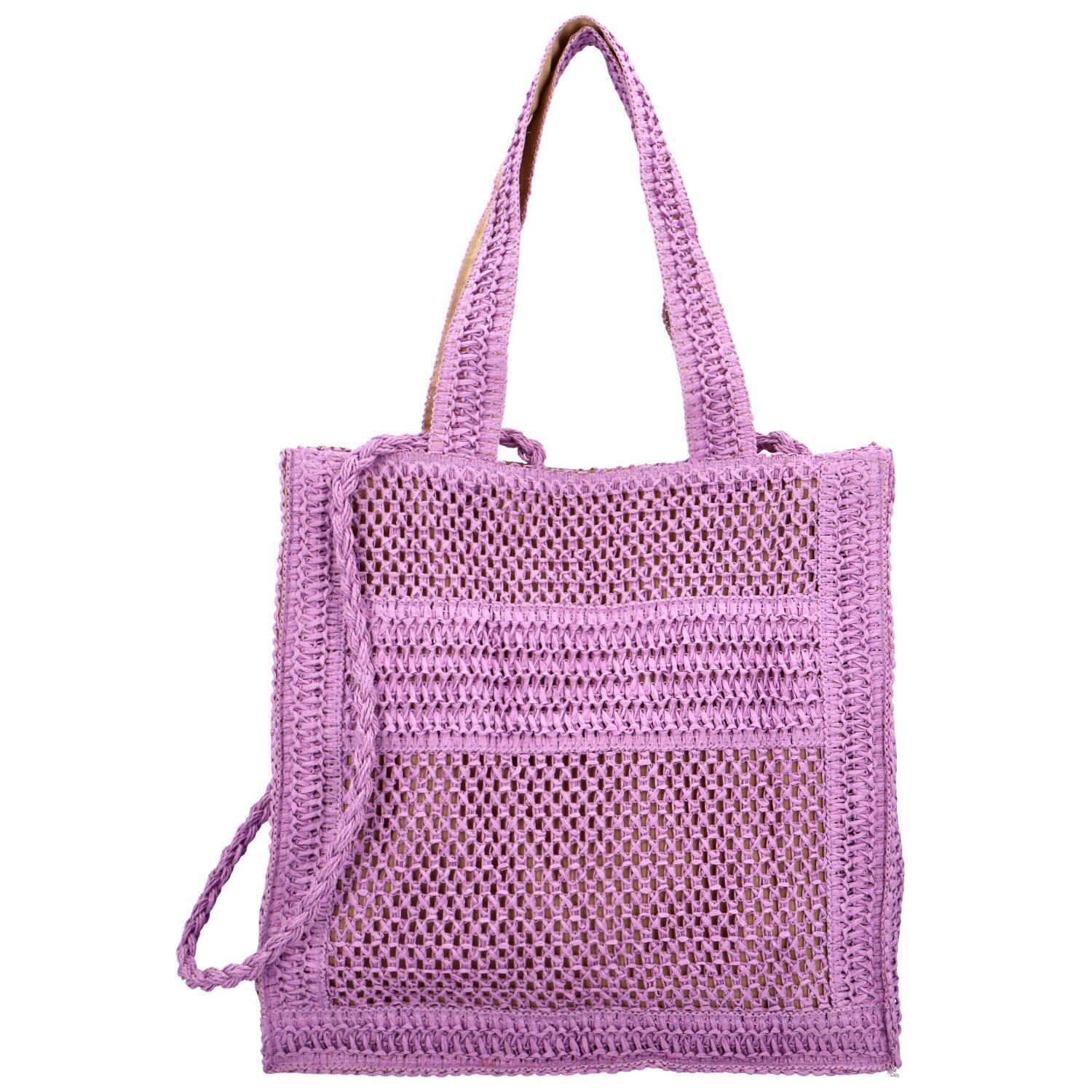 Módní pletená kabelka na rameno Talsika, fialová