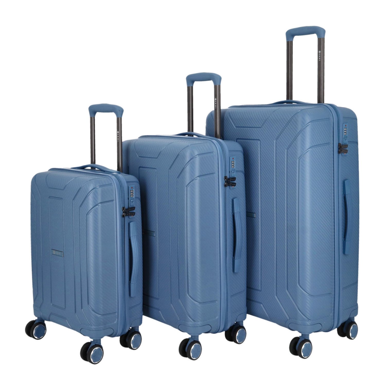 Cestovní plastový kufr Ormi Tiberius SADA, modrý