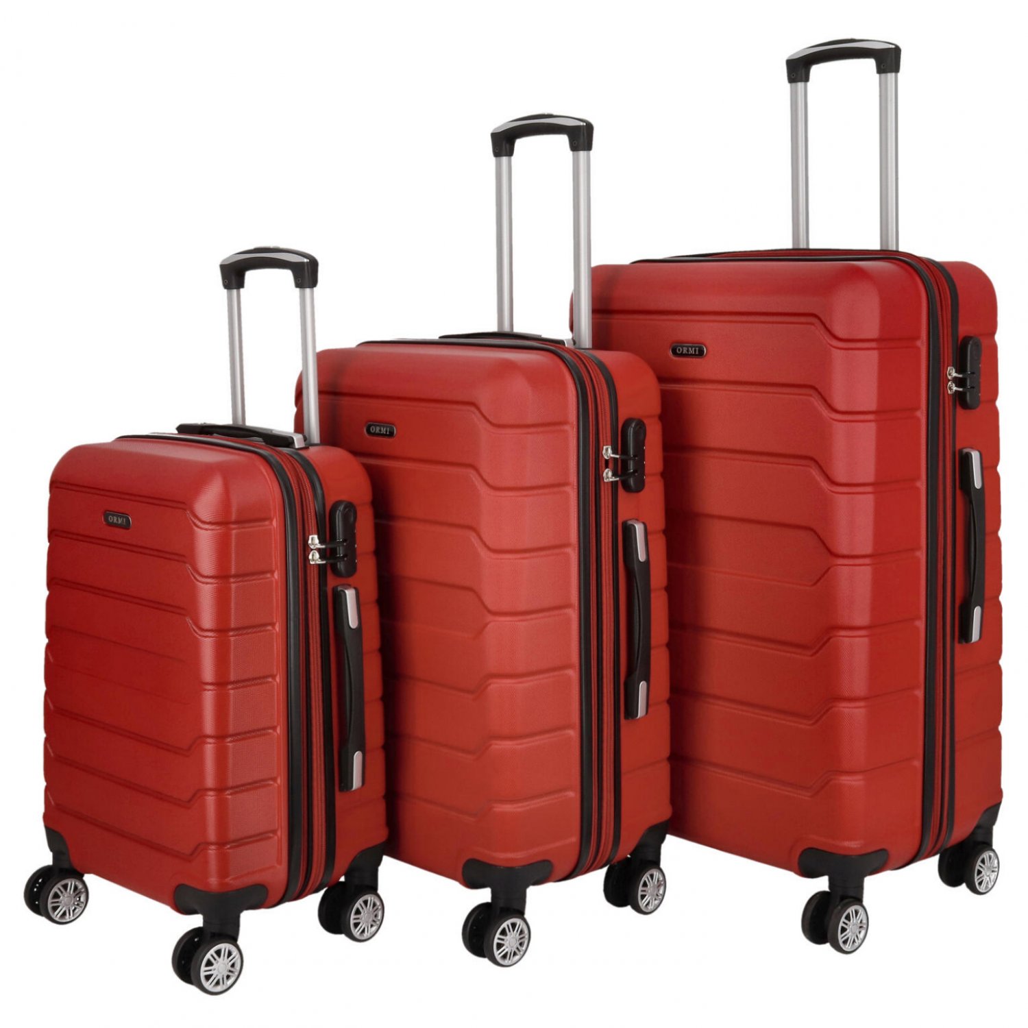 Cestovní plastový kufr Ormi Piotr SADA, červený