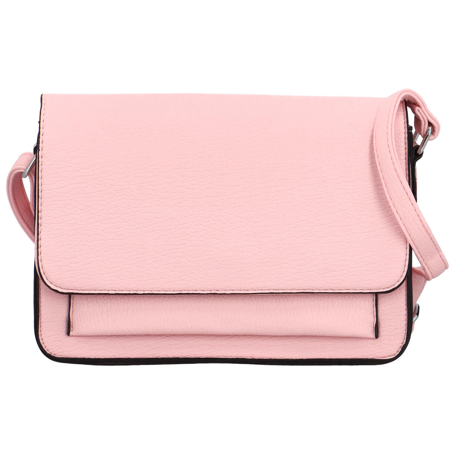 Stylová dámská koženková crossbody kabelka Wika, růžová