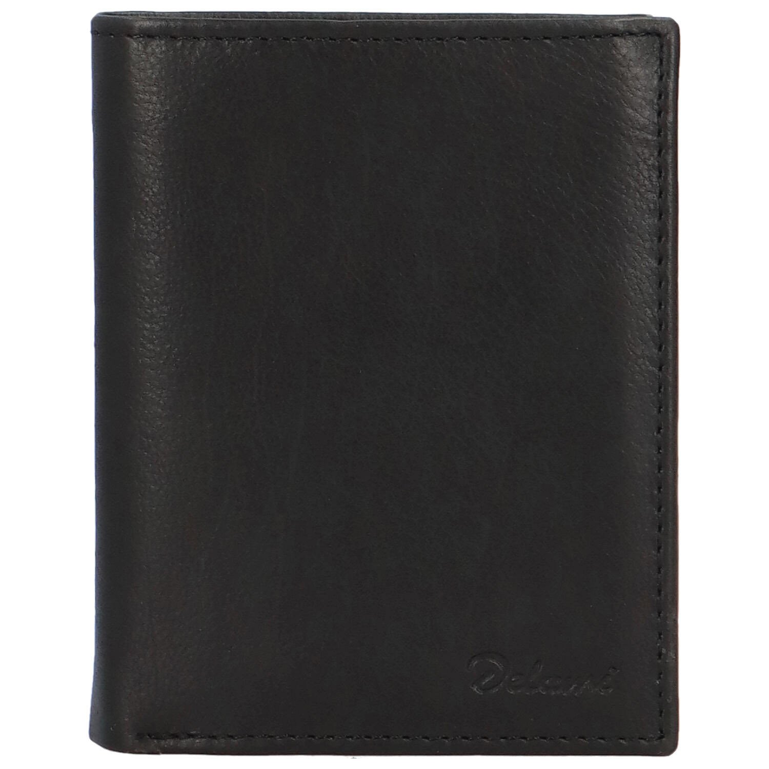 Pánská kožená peněženka Delami Tadeus, černá